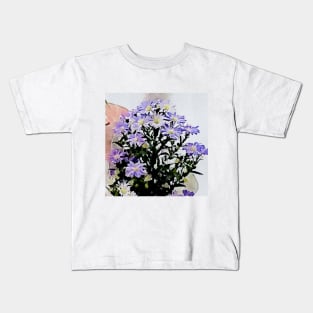 purple daisy flowers(watercolor painting) Kids T-Shirt